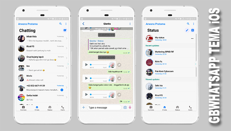 Hasil gambar untuk WhatsApp MOD Tema Iphone (IOS) Apk Versi Terbaru 2018