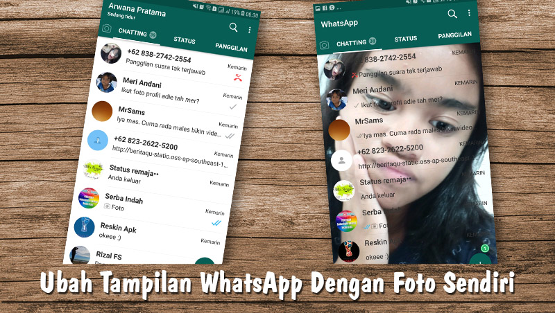 Cara Mengubah Tema Whatsapp Dengan Foto Sendiri - Boredtekno.com